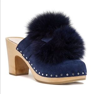 Loeffler Randall Phillips platform fur clog mules